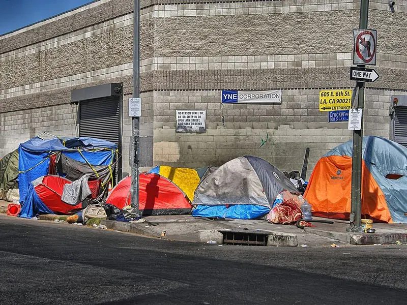 Downtown Los Angeles 6th Street skid row
