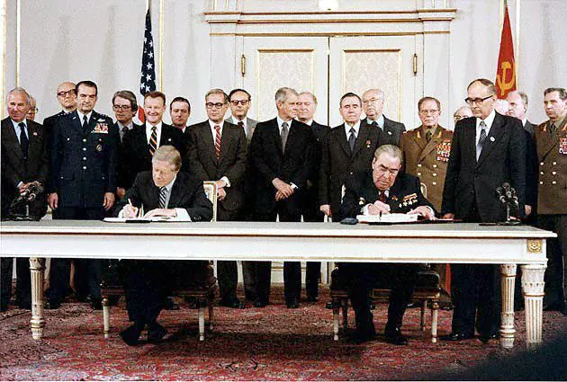 Jimmy Carter und Leonid Breschnew