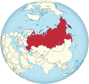 Weltkugel Russland